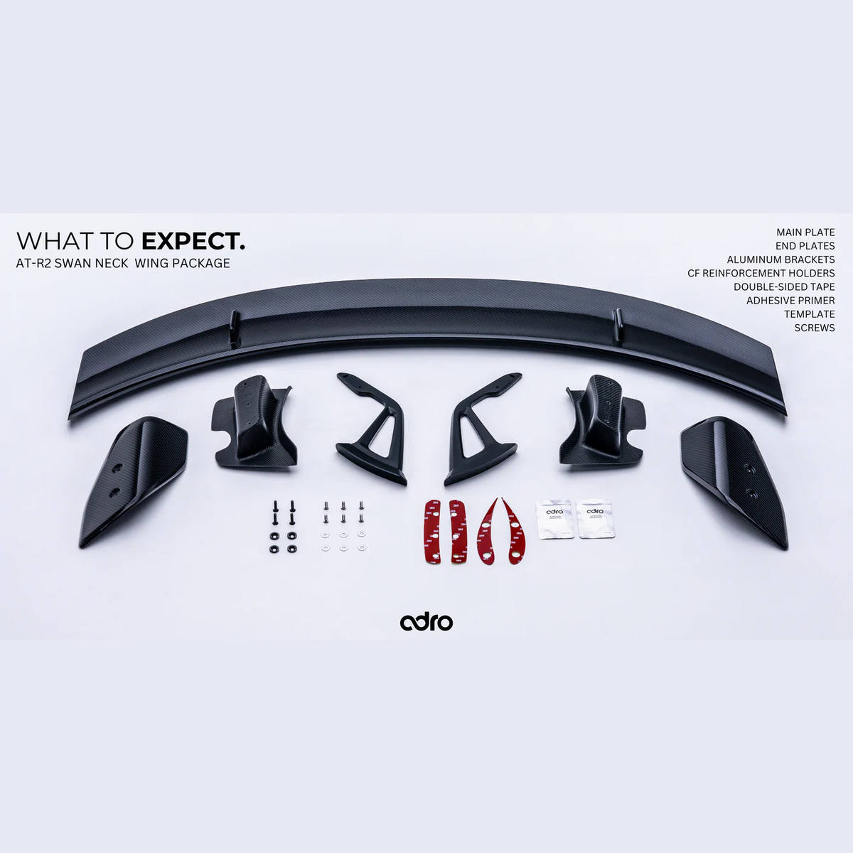 ADRO Carbon Fiber AT-R2 Swan Neck Wing 2020+ Toyota Supra