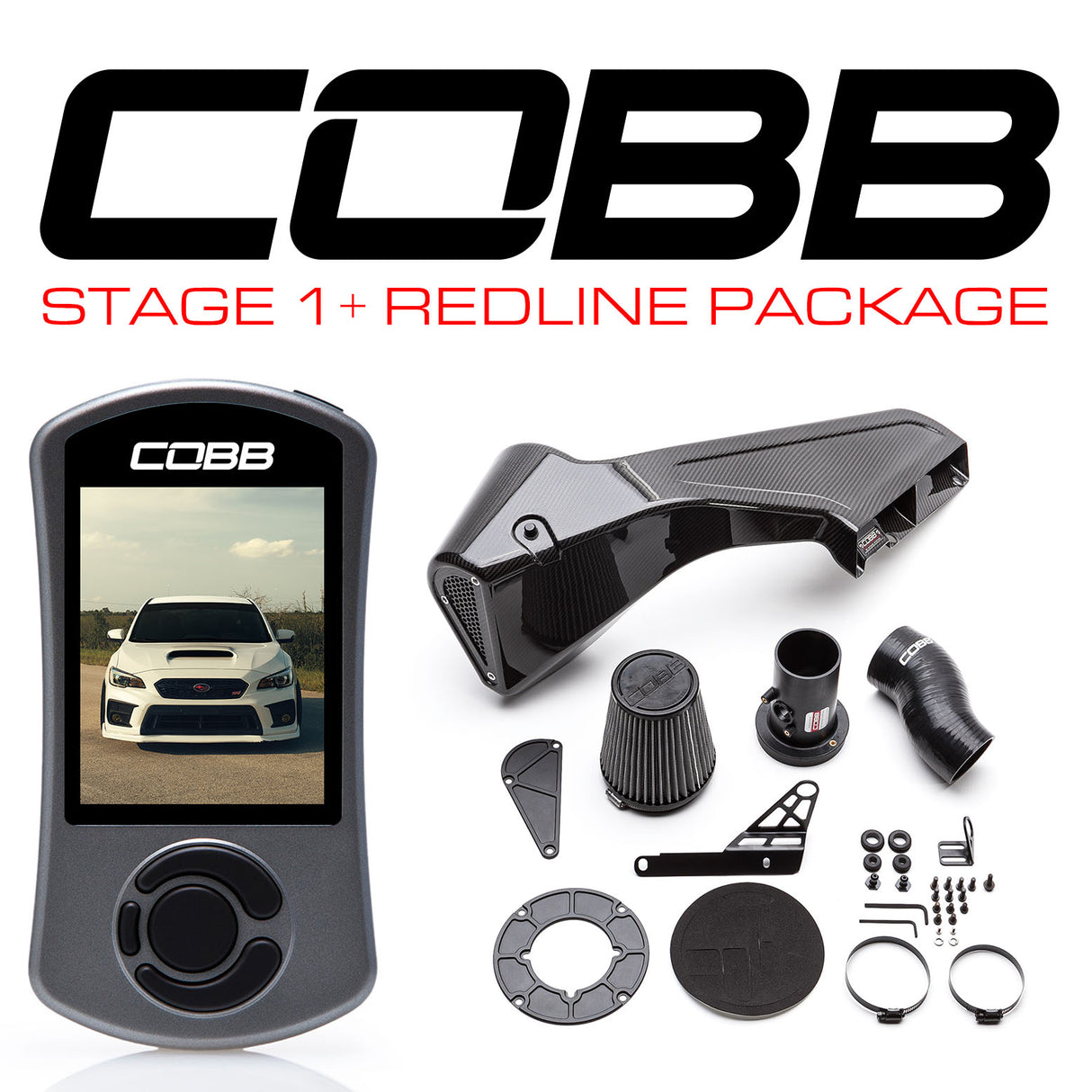 COBB Stage 1+ Redline Carbon Fiber Power Package for Subaru WRX STI 2015-2021